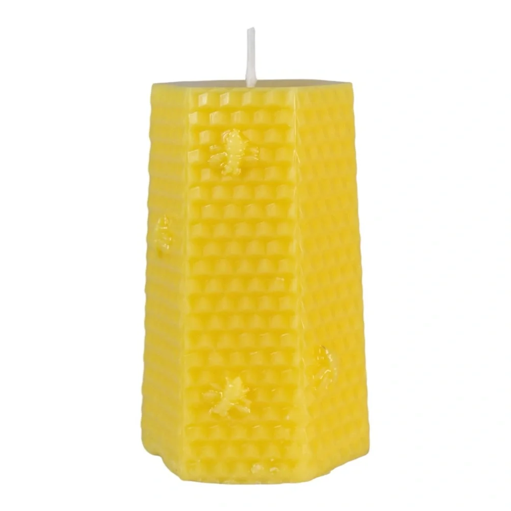 Yellow Decorative Candle - honey scented